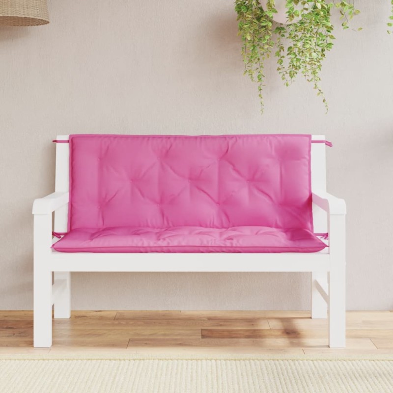 vidaXL Gartenbank-Auflagen 2 Stk. Rosa 120x50x7 cm Stoff vidaXL Gartenbank-Auflagen 2 Stk. Rosa 120x50x7 cm Stoff