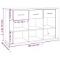 vidaXL Sideboard Braun Eichen-Optik 100x30x59,5 cm Holzwerkstoff vidaXL Sideboard Braun Eichen-Optik 100x30x59,5 cm Holzwerkstoff