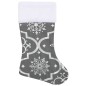 vidaXL Luxus-Weihnachtsbaumdecke mit Socke Grau 122 cm Stoff vidaXL Luxus-Weihnachtsbaumdecke mit Socke Grau 122 cm Stoff