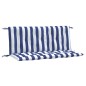 Gartenbank-Auflagen 2 Stk. Blau&Weiß Gestreift 120x50x7cm Stoff Gartenbank-Auflagen 2 Stk. Blau&Weiß Gestreift 120x50x7cm Stoff