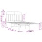 vidaXL Bettgestell mit Kopfteil Metall Weiß 120x200 cm vidaXL Bettgestell mit Kopfteil Metall Weiß 120x200 cm