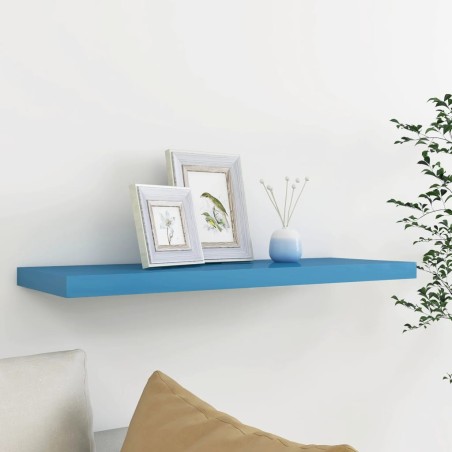 vidaXL Schweberegal Blau 80x23,5x3,8 cm MDF