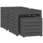 vidaXL 3-tlg. Gartenbox-Set Grau Massivholz Kiefer vidaXL 3-tlg. Gartenbox-Set Grau Massivholz Kiefer