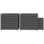 vidaXL 3-tlg. Gartenbox-Set Grau Massivholz Kiefer vidaXL 3-tlg. Gartenbox-Set Grau Massivholz Kiefer