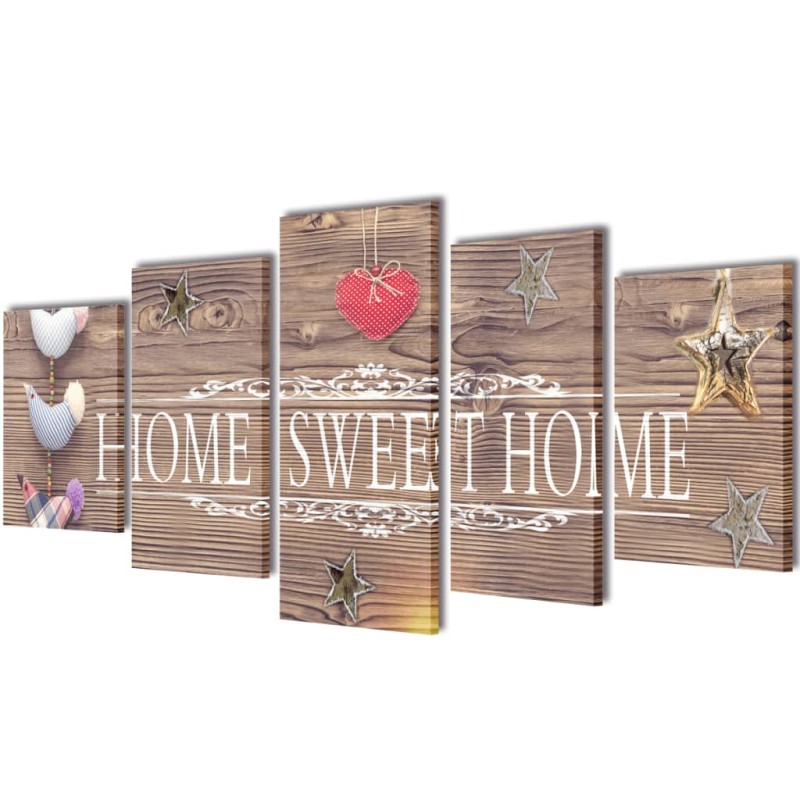 Bilder Dekoration Set Home Sweet Home 100 x 50 cm Bilder Dekoration Set Home Sweet Home 100 x 50 cm