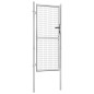 vidaXL Gartentor Verzinkter Stahl 105x225 cm Silbern vidaXL Gartentor Verzinkter Stahl 105x225 cm Silbern