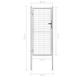 vidaXL Gartentor Verzinkter Stahl 105x225 cm Silbern vidaXL Gartentor Verzinkter Stahl 105x225 cm Silbern