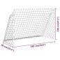 vidaXL Fußballtor mit Netz Weiß 180x90x120 cm Stahl vidaXL Fußballtor mit Netz Weiß 180x90x120 cm Stahl