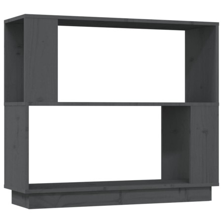 vidaXL Bücherregal/Raumteiler Grau 80x25x70 cm Massivholz Kiefer