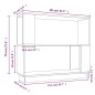 vidaXL Bücherregal/Raumteiler Grau 80x25x70 cm Massivholz Kiefer vidaXL Bücherregal/Raumteiler Grau 80x25x70 cm Massivholz Kiefer