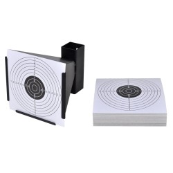 vidaXL Zielscheiben-Halterung Kugelfang 14cm + 100 Papier-Zielscheiben 