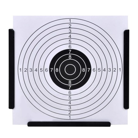 vidaXL Zielscheiben-Halterung Kugelfang 14cm + 100 Papier-Zielscheiben 