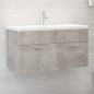 vidaXL Waschbeckenunterschrank Betongrau 90x38,5x46 cm Holzwerkstoff vidaXL Waschbeckenunterschrank Betongrau 90x38,5x46 cm Holzwerkstoff