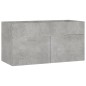 vidaXL Waschbeckenunterschrank Betongrau 90x38,5x46 cm Holzwerkstoff vidaXL Waschbeckenunterschrank Betongrau 90x38,5x46 cm Holzwerkstoff