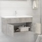 vidaXL Waschbeckenunterschrank Betongrau 90x38,5x46 cm Holzwerkstoff vidaXL Waschbeckenunterschrank Betongrau 90x38,5x46 cm Holzwerkstoff