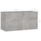 vidaXL Waschbeckenunterschrank Betongrau 90x38,5x46 cm Holzwerkstoff vidaXL Waschbeckenunterschrank Betongrau 90x38,5x46 cm Holzwerkstoff