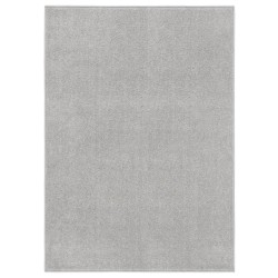 vidaXL Teppich Kurzflor 120x170 cm Hellgrau