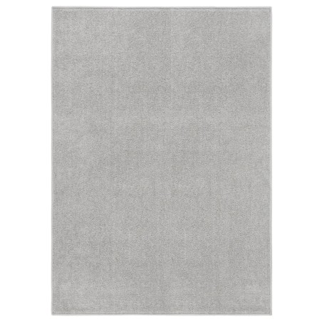 vidaXL Teppich Kurzflor 120x170 cm Hellgrau