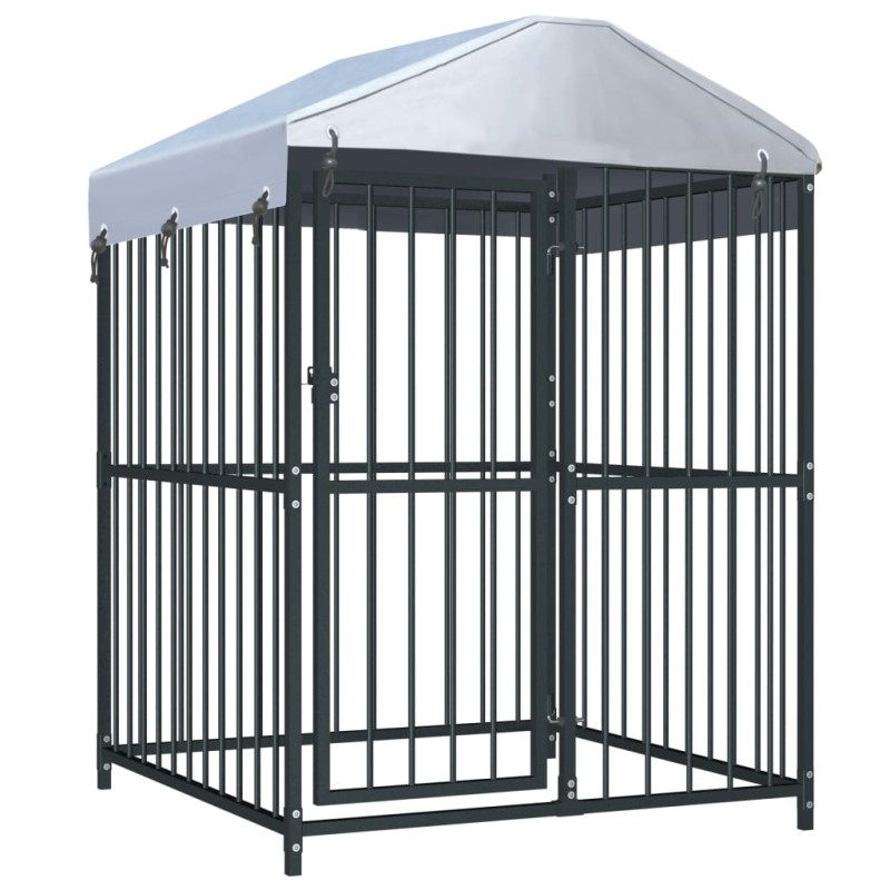 vidaXL Outdoor-Hundezwinger mit Überdachung 120x120x150 cm vidaXL Outdoor-Hundezwinger mit Überdachung 120x120x150 cm