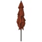 vidaXL Sonnenschirm mit Alu-Mast 3-lagig Terracotta-Rot 2,5x2,5 m vidaXL Sonnenschirm mit Alu-Mast 3-lagig Terracotta-Rot 2,5x2,5 m