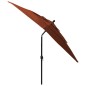 vidaXL Sonnenschirm mit Alu-Mast 3-lagig Terracotta-Rot 2,5x2,5 m vidaXL Sonnenschirm mit Alu-Mast 3-lagig Terracotta-Rot 2,5x2,5 m