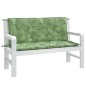 Gartenbank-Auflagen 2 Stk. Blattmuster 120x50x7 cm Stoff Gartenbank-Auflagen 2 Stk. Blattmuster 120x50x7 cm Stoff
