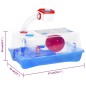 vidaXL Hamsterkäfig Blau 57x33x26 cm Polypropylen vidaXL Hamsterkäfig Blau 57x33x26 cm Polypropylen