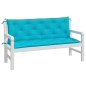 Gartenbank-Auflagen 2 Stk. Türkis 150x50x7 cm Stoff Gartenbank-Auflagen 2 Stk. Türkis 150x50x7 cm Stoff