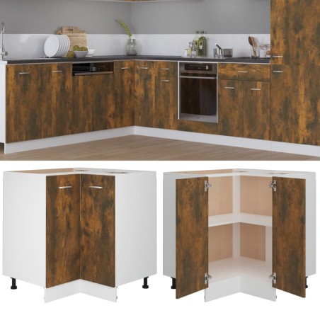 vidaXL Küchenschrank Räuchereiche 75,5x75,5x80,5 cm Holzwerkstoff