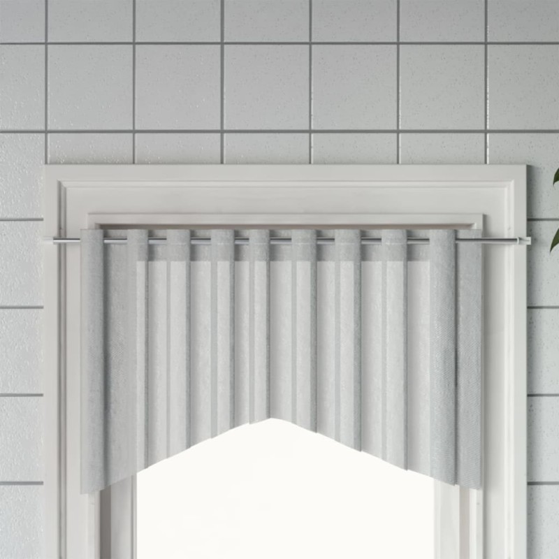 Gardinenstangen 2 Stk. Weiß und Silbern 90-130 cm Aluminium Gardinenstangen 2 Stk. Weiß und Silbern 90-130 cm Aluminium