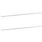 Gardinenstangen 2 Stk. Weiß und Silbern 90-130 cm Aluminium Gardinenstangen 2 Stk. Weiß und Silbern 90-130 cm Aluminium