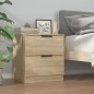 vidaXL Nachttische 2 Stk. Sonoma-Eiche Holzwerkstoff vidaXL Nachttische 2 Stk. Sonoma-Eiche Holzwerkstoff