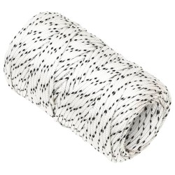 vidaXL Bootsseil Geflochten Weiß 2 mmx50 m Polyester	