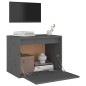 vidaXL Wandschrank Grau 45x30x35 cm Massivholz Kiefer vidaXL Wandschrank Grau 45x30x35 cm Massivholz Kiefer