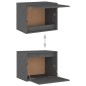 vidaXL Wandschrank Grau 45x30x35 cm Massivholz Kiefer vidaXL Wandschrank Grau 45x30x35 cm Massivholz Kiefer