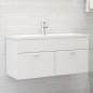 vidaXL Waschbeckenunterschrank Weiß 100x38,5x46 cm Holzwerkstoff