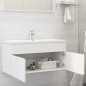 vidaXL Waschbeckenunterschrank Weiß 100x38,5x46 cm Holzwerkstoff
