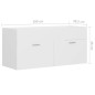vidaXL Waschbeckenunterschrank Weiß 100x38,5x46 cm Holzwerkstoff