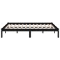 vidaXL Massivholzbett Schwarz 150x200 cm vidaXL Massivholzbett Schwarz 150x200 cm