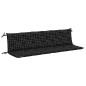 Gartenbank-Auflagen 2 Stk. Schwarz Karomuster 200x50x7 cm Stoff Gartenbank-Auflagen 2 Stk. Schwarz Karomuster 200x50x7 cm Stoff