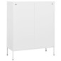 vidaXL Lagerschrank Weiß 80x35x101,5 cm Stahl vidaXL Lagerschrank Weiß 80x35x101,5 cm Stahl