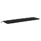 Gartenbank-Auflagen 2 Stk. Schwarz Karomuster 200x50x7 cm Stoff Gartenbank-Auflagen 2 Stk. Schwarz Karomuster 200x50x7 cm Stoff