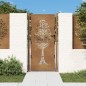 vidaXL Gartentor 105x180 cm Cortenstahl Baum-Design vidaXL Gartentor 105x180 cm Cortenstahl Baum-Design
