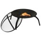 vidaXL 2-in-1 Feuerstelle und Grill mit Schürhaken 56x56x49 cm Stahl vidaXL 2-in-1 Feuerstelle und Grill mit Schürhaken 56x56x49 cm Stahl