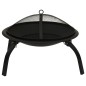 vidaXL 2-in-1 Feuerstelle und Grill mit Schürhaken 56x56x49 cm Stahl vidaXL 2-in-1 Feuerstelle und Grill mit Schürhaken 56x56x49 cm Stahl