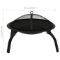 vidaXL 2-in-1 Feuerstelle und Grill mit Schürhaken 56x56x49 cm Stahl vidaXL 2-in-1 Feuerstelle und Grill mit Schürhaken 56x56x49 cm Stahl