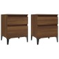 vidaXL Nachttische 2 Stk. Braun Eichen-Optik 40x35x50 cm vidaXL Nachttische 2 Stk. Braun Eichen-Optik 40x35x50 cm