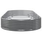vidaXL Hochbeet Pulverbeschichteter Stahl 373x140x36 cm Grau vidaXL Hochbeet Pulverbeschichteter Stahl 373x140x36 cm Grau