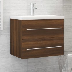 vidaXL Waschbeckenschrank Braun Eichen-Optik 60x38,5x48 cm