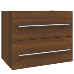 vidaXL Waschbeckenschrank Braun Eichen-Optik 60x38,5x48 cm